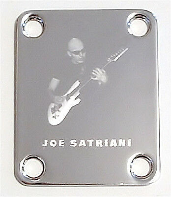 GUITAR NECK PLATE Custom Engraved Etched - Chickenfoot JOE SATRIANI - CHROME