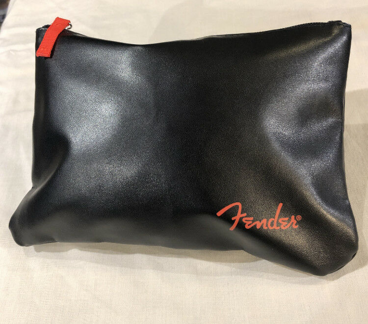 FENDER GUITAR Tools Accessories ZIPPERED BAG POUCH *GENUINE FENDER* (Black Red)