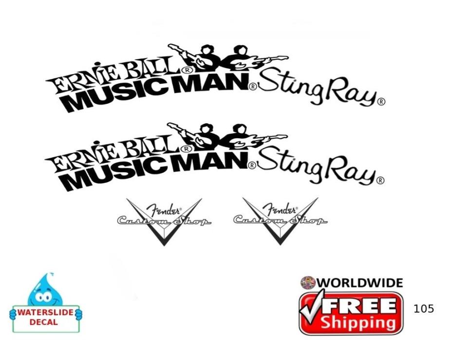 Musicman Stingray Guitar Decal Headstock Inlay Decal Restoration Logo 105