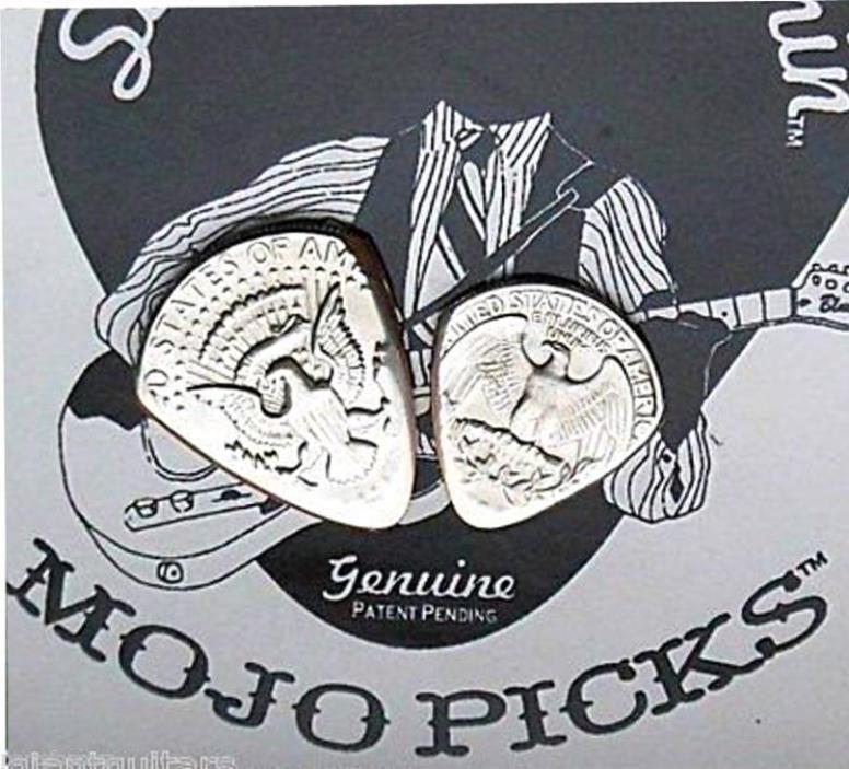 1 USA Half Dollar+1 Quarter Coin Vintage Guitar Pick Plectrums-Rock Blues&Metal!