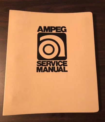 Guitar Amplifier Ampeg Service Manual Vintage Amps 1970s Manual Rare