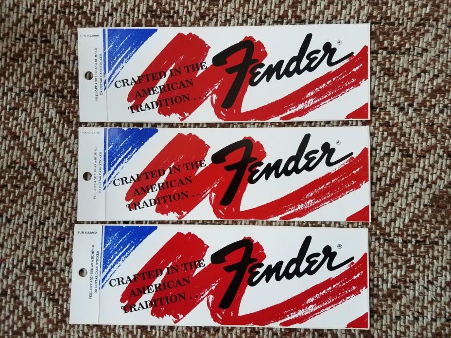 Vintage Fender Guitars Bumper/Case Sticker set of 3 Case Candy Hang Tags