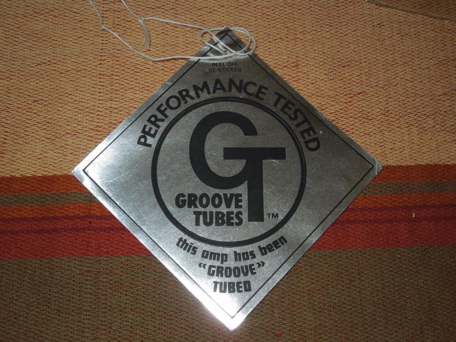 Vintage 1980s Groove Tubes Swing Tag Sticker 