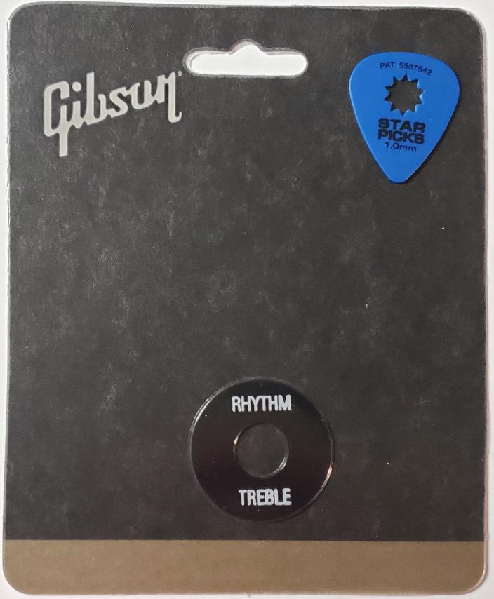 GIBSON Toggle Switch Washer Black White Letters USA Les Paul w/Bonus Genuine