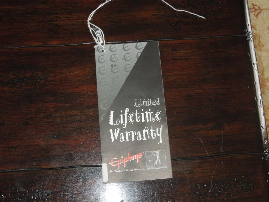 Epiphone EG-1275 Custom Set Neck Twin Neck Guitar Warranty Card Never Mailed in