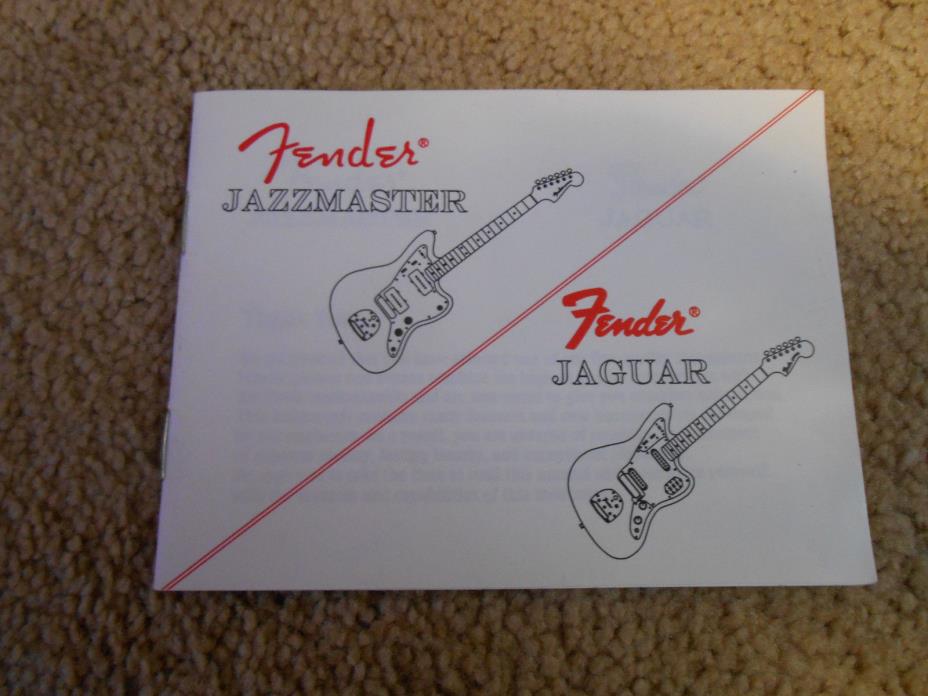Fender AVRI Jazzmaster/Jaguar Instruction Setup Manual Used FMIC P/N 054515