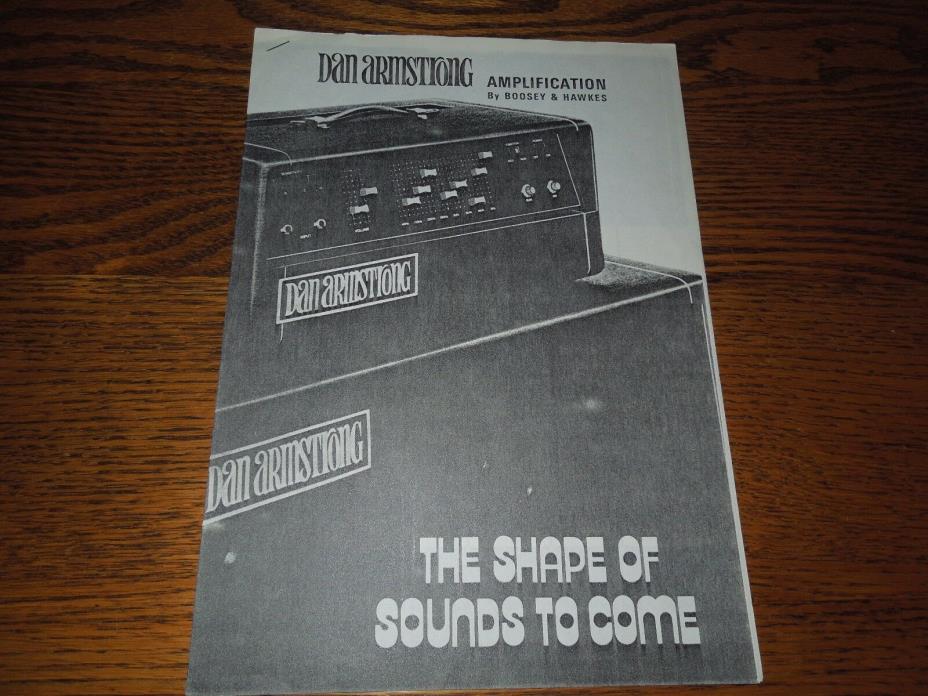 Early 1970s Dan Armstrong Amplification By Boosey & Hawkes Catalog Full Line