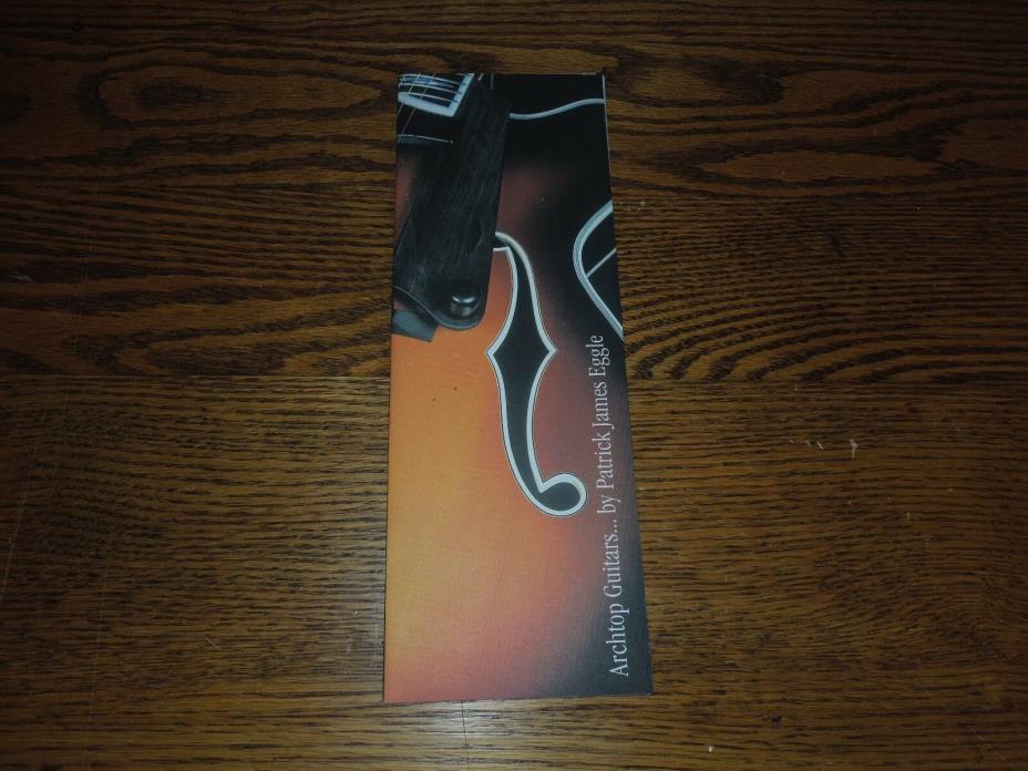 2002 Patrick James Eggle Archtop Guitars 8-Sided Color Catalog New Old Stock