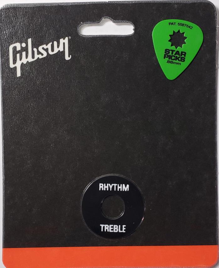 GIBSON Les Paul Black w/White Letters Toggle Washer w/Guitar Pick / USA Seller
