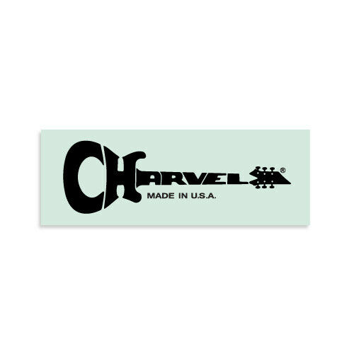 Charvel USA Str-style Early 1980s Waterslide Headstock Decal BLACK