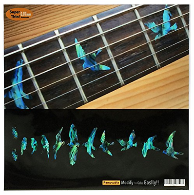 Fret Markers for Guitar & Bass Inlay Sticker Decals In Abalone Theme -Birds /GR
