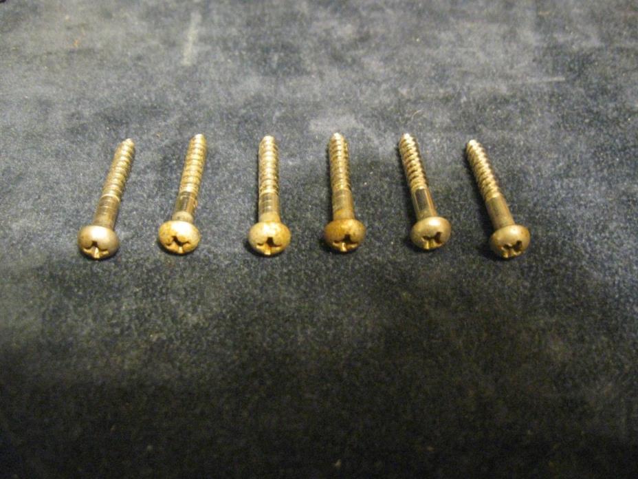 1970's 6 Fender tremolo screws for vintage 1971 - 1976 Stratocaster guitar parts