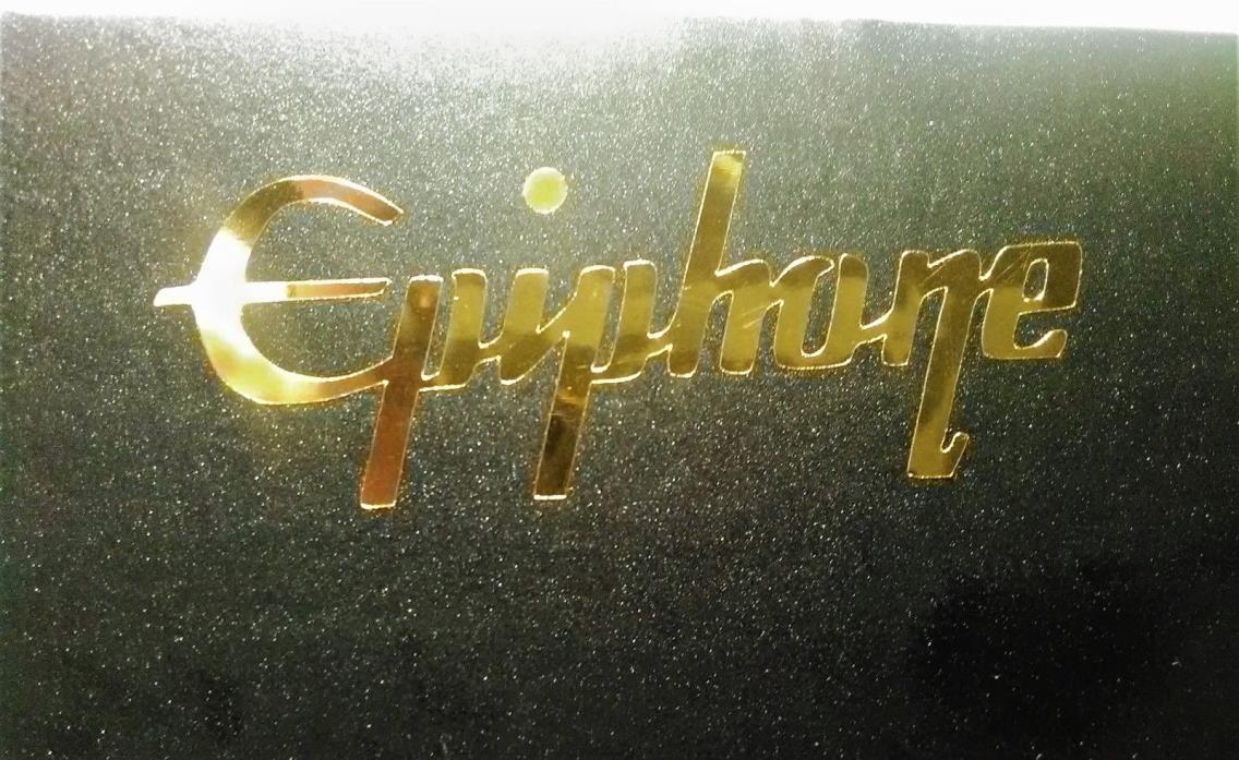 Epiphone Headstock, OEM, 0.4% Gold Leaf Ore, Decal Sticker Guitar Logo EZ APPLY