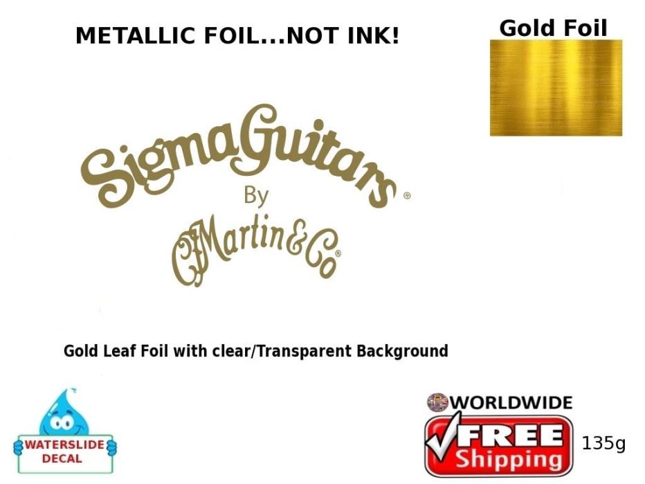 Sigma guitars Martin and CO. Guitar Decal Headstock Restoration Logo #135g
