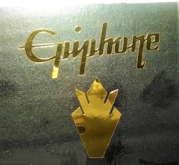 Epiphone Guitar Crown Headstock, Decal Stickers OEM, 0.4% 22k GOLD LEAF Restore