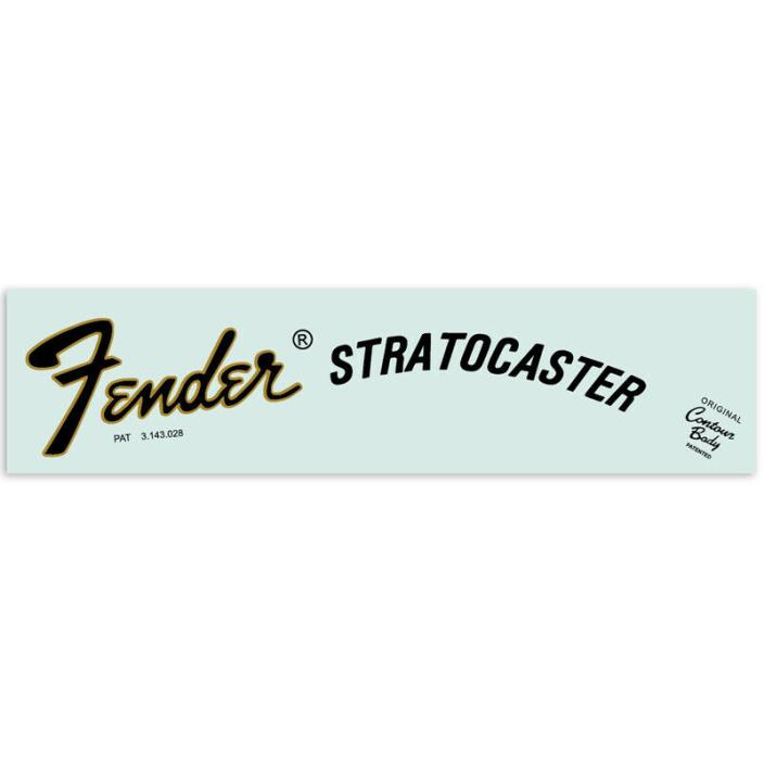 Fender 1965 Stratocaster Strat OCB Waterslide Headstock Decal BLACK & GOLD