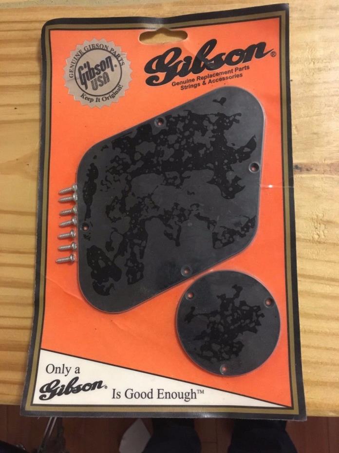 Authentic Gibson Les Paul Backplate combo Kit - Black - New in Package