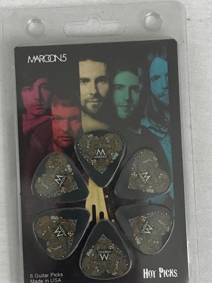 Maroon 5 Officially Licensed Guitar Picks 6 Pack Collectible Hot Picks