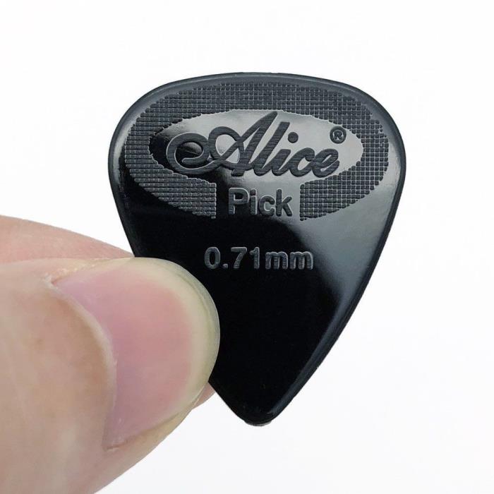 50 Black Guitar Picks Medium .71 - FREE PICK HOLDER -   Perfect Stocking Stuffer