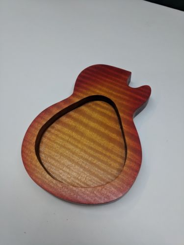 LP cherry fade burst guitar shaped tray for picks/coins  handmade  Gifts