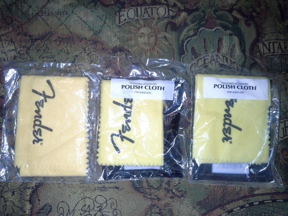 3 Fender Standard Accessory Polish Cloths 0990400000