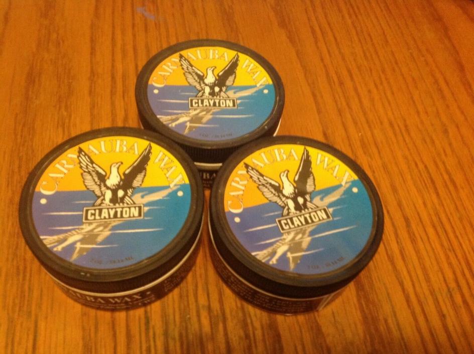 Clayton Carnauba Wax The Pro's Shine! 3.new 2 oz cans