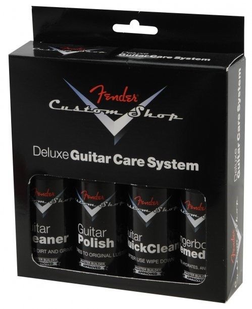 NEW - Genuine Fender Custom Shop Deluxe Guitar Care Kit 4-Pack, #099-0539-000