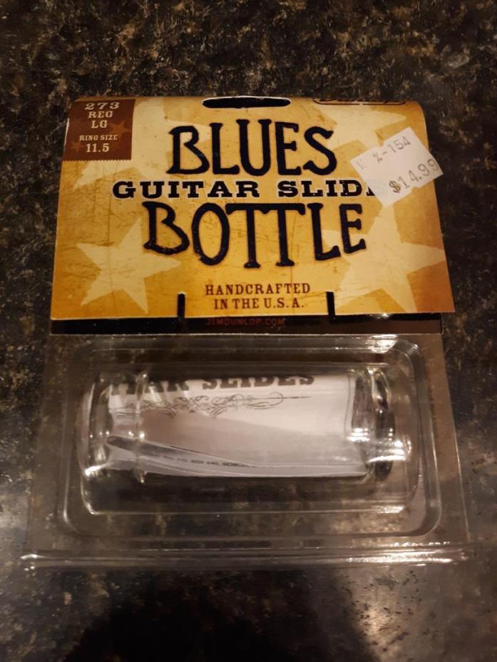 DUNLOP 273 Blues Bottle Glass Slide Regular Wall 11.5 Ring Size GUITAR SLIDE