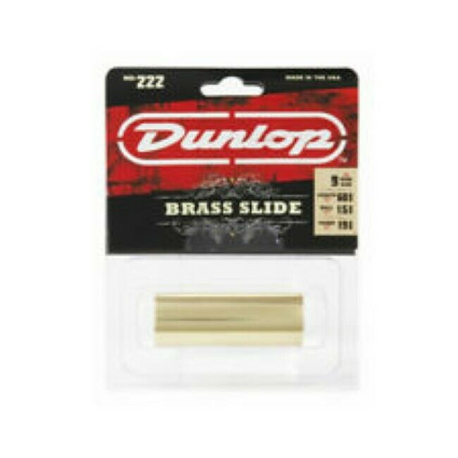 DUNLOP SOLID BRASS GUITAR SLIDE - MEDIUM  #222  - ROCK - BLUES - METAL