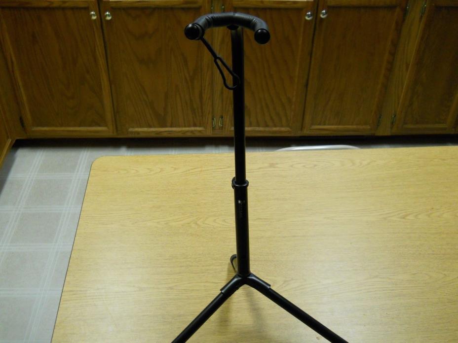 WJM Guitar Metal Adjustable Stand Black Collapsible Music  Instrument