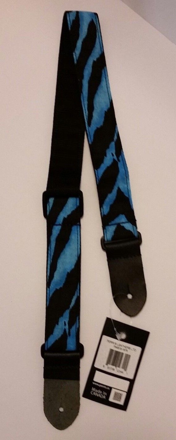 Perri's Leather Ukulele Strap Blue/Black FWS15-1978