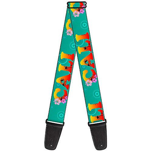 Buckle-Down Guitar Strap CALI Tropical Aqua/Multi Color-2