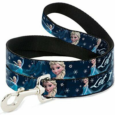 Buckle-Down Pet Leash - Elsa the Snow Queen Poses/Snowflakes LET IT GO