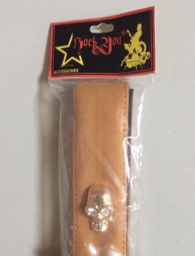 Mugig Guitar St Strap Polyester Wide Personality With Leather End Skull Rock You