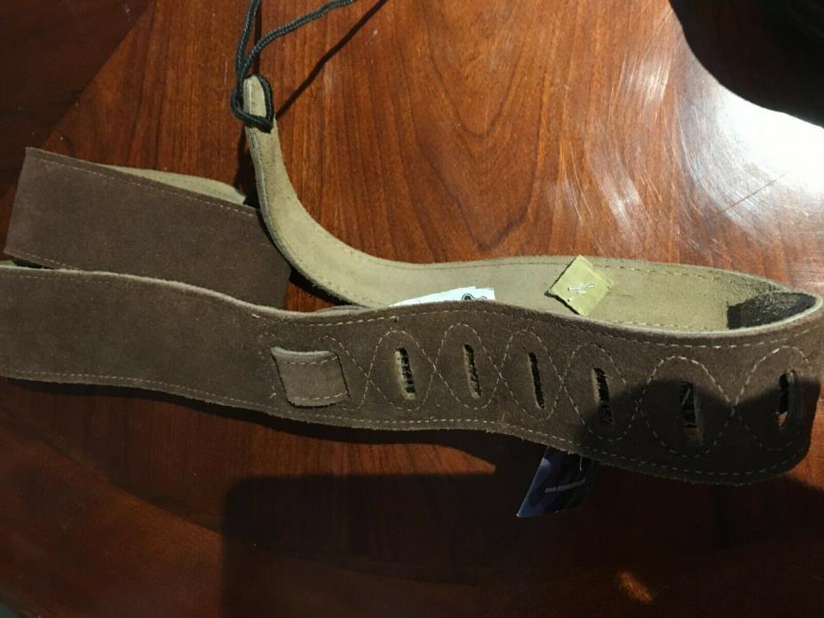 New, unused guitar strap–––Levy's; suede