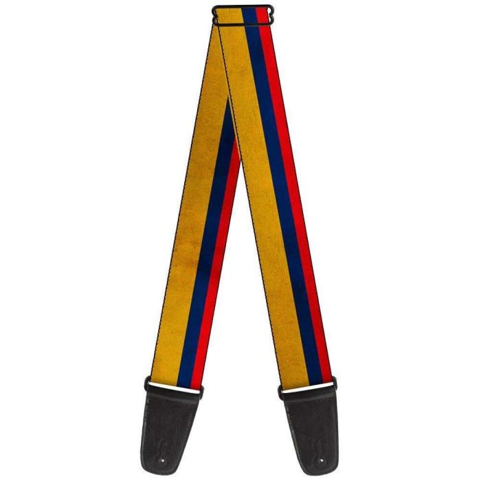 Buckle-Down GS-W35551 Guitar Strap - Colombia Flag Distressed - 2