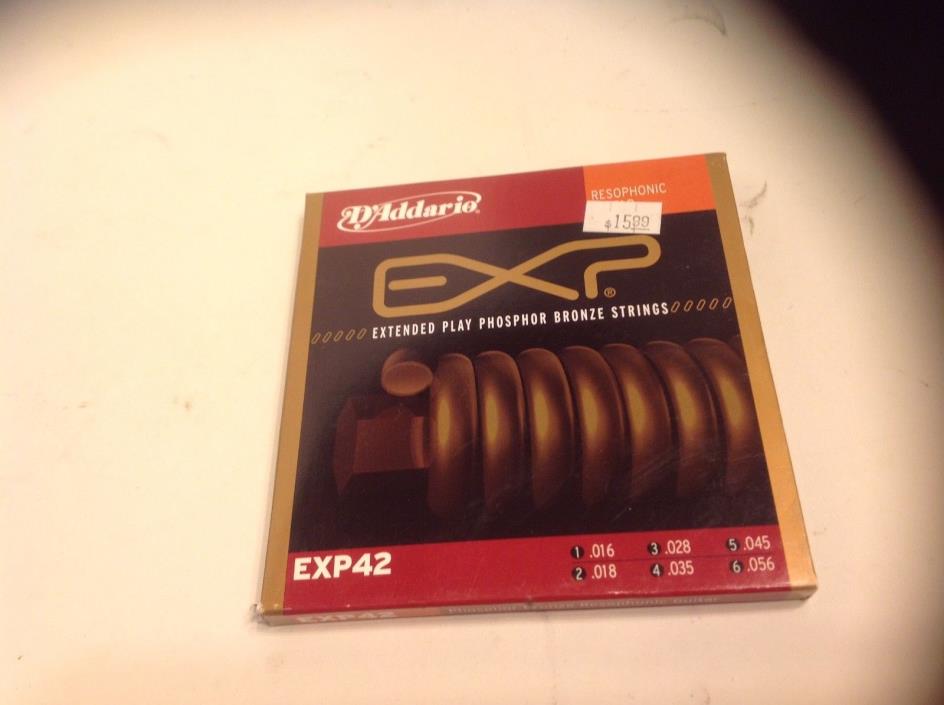 D'Addario EXP42 Coated Resophonic Guitar Strings, 16-56