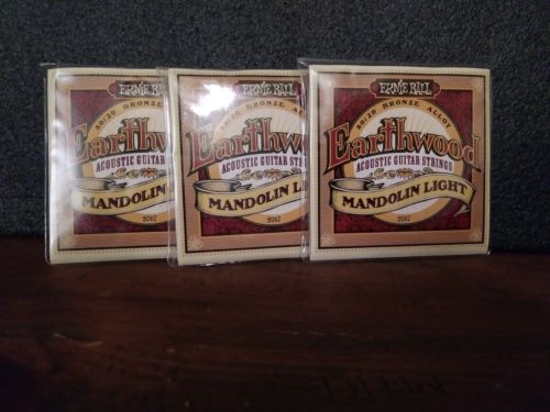 Ernie Ball 2067 Earthwood 80/20 Bronze Mandolin Light Strings **3** packs!!!!