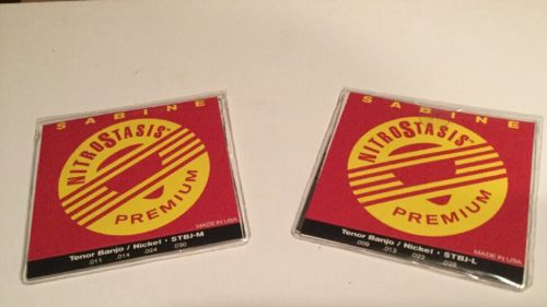 2 Sets Nitrostasis Tenor Banjo Nickel STBJ-L Strings 4-Strings Each Pack