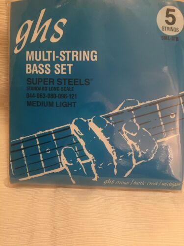 GHS MultiString Five String Bass Guitar Strings Super Steels  5ML STB