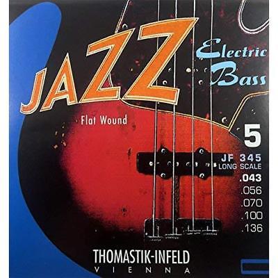 Thomastik-Infeld JF345 Jazz Flat Wounds 5 Long Scale Bass Guitar Strings