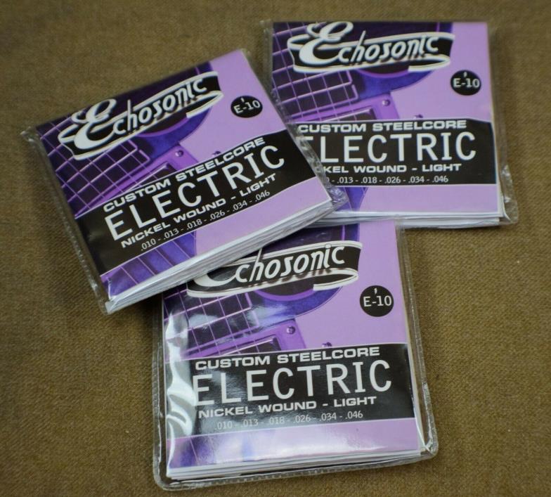 A 3-Pack of Echosonic Electric Guitar Strings