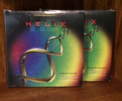 2 Sets!  Dean Markley HELIX HD Acoustic Guitar Strings, 11-52, 2081, Light