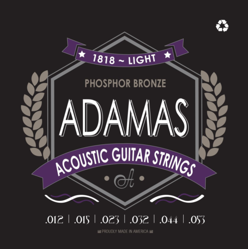 Adamas OV1818E Light .012-.053 ga Phosphor Bronze Acoustic Guitar Strings