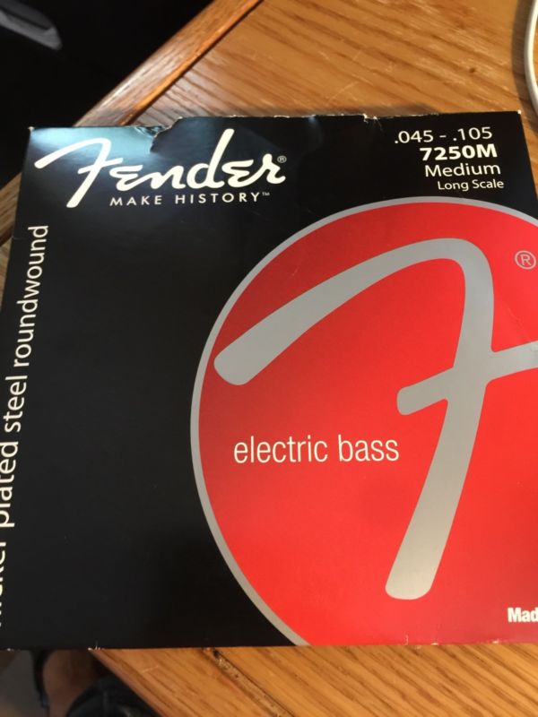 Fender 7250M Super Nickel-Plated Steel Long Scale Medium Bass Strings 45-105