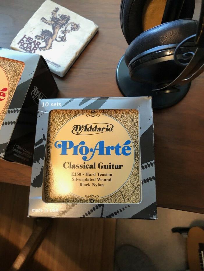 D'Addario Classical Guitar strings Pro Arte EJ50 Hard tension black nylon