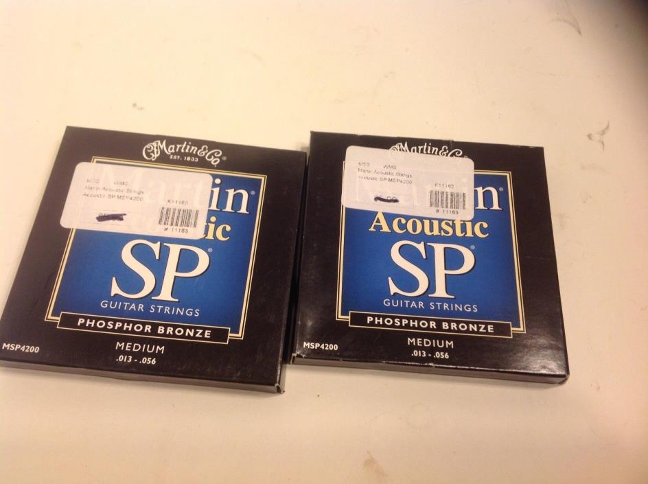 Martin MSP-4200 SP 92/8 Phosphor Bronze Medium Acoustic... (2-pack) Value Bundle