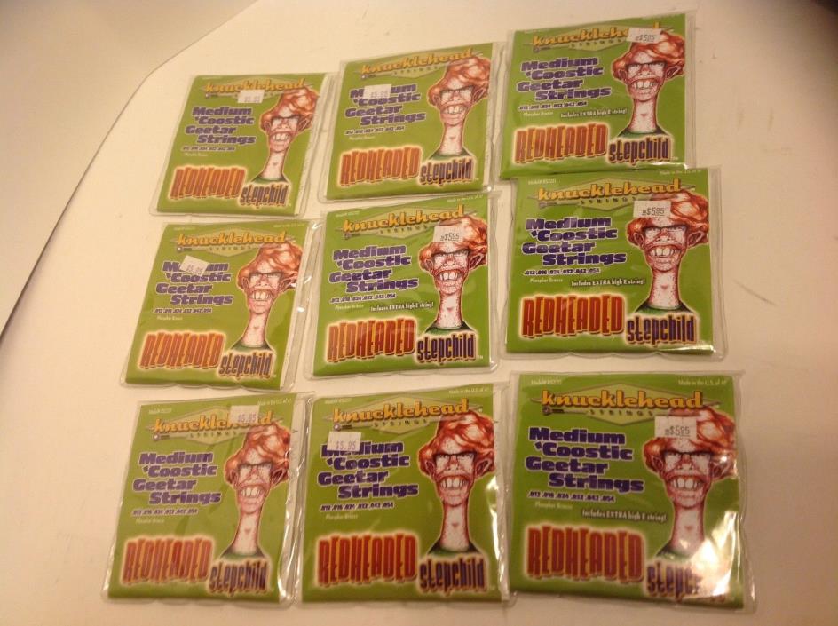 Knucklehead Redheaded Stepchild Acoustic Guitar Strings Medium (RS220) Set of 9