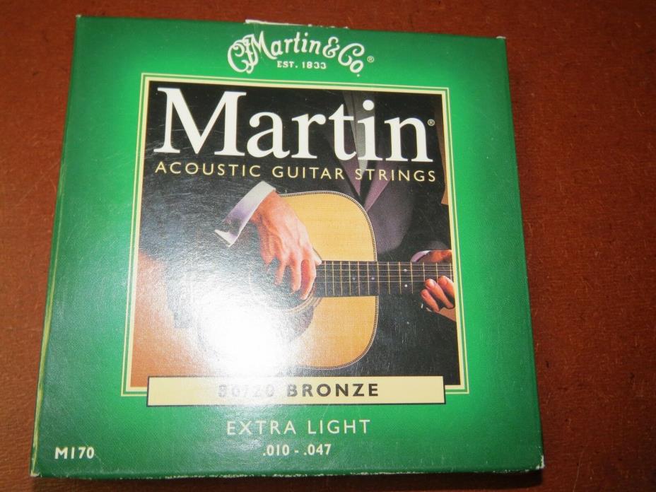 Martin Extra Light Acoustic Guitar Strings 80/20 Bronze M170 .010 - .047