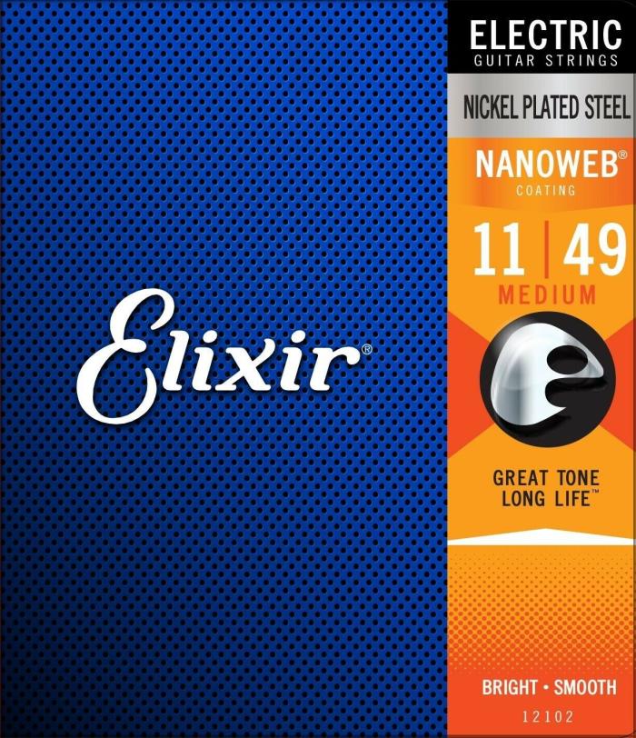 Elixir electric nickel plated steel nanoweb 11 strings